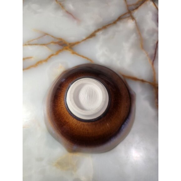 Bill Campbell Handcrafted Signed Ceramic Bowl Studio Art Brown Glazed Bowl - Picture 5 of 16